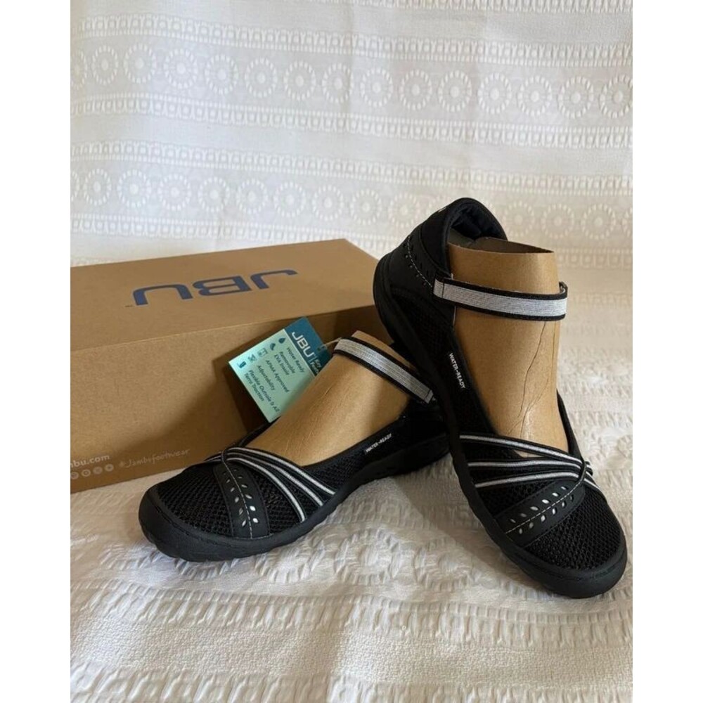 JBU Jambu Maya Water Ready Shoes Womens 7 NWT Black Mary Jane Slip On Comfort